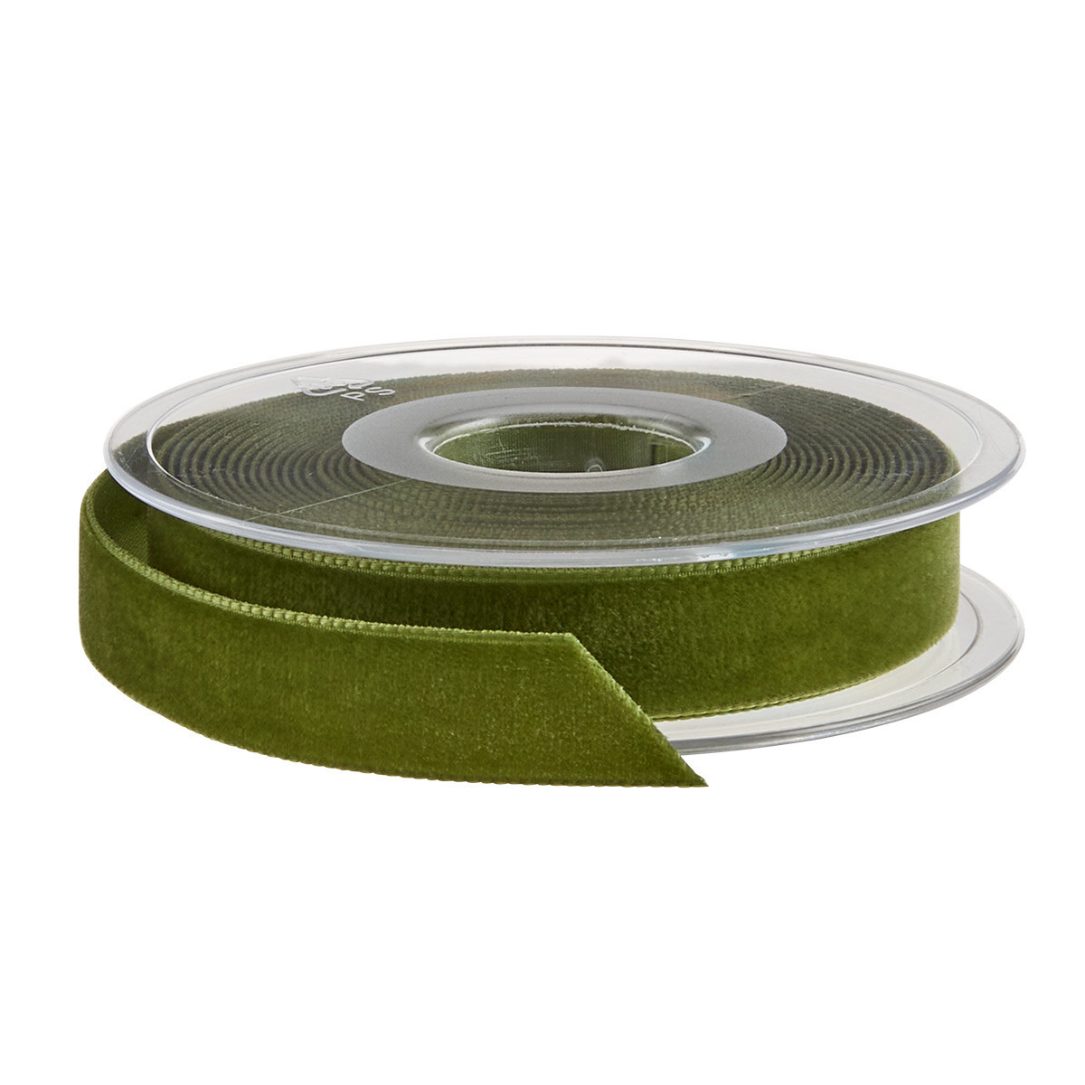 Ribbon Swiss Velvet Thin Moss | The Container Store
