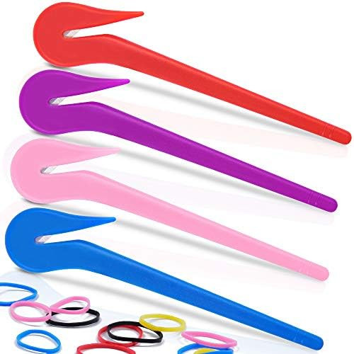 Elastic Hair Bands Remover, TsMADDTs 4pcs Pony Pick For Cutting Pony Rubber Hair Ties Pain Free P... | Amazon (US)