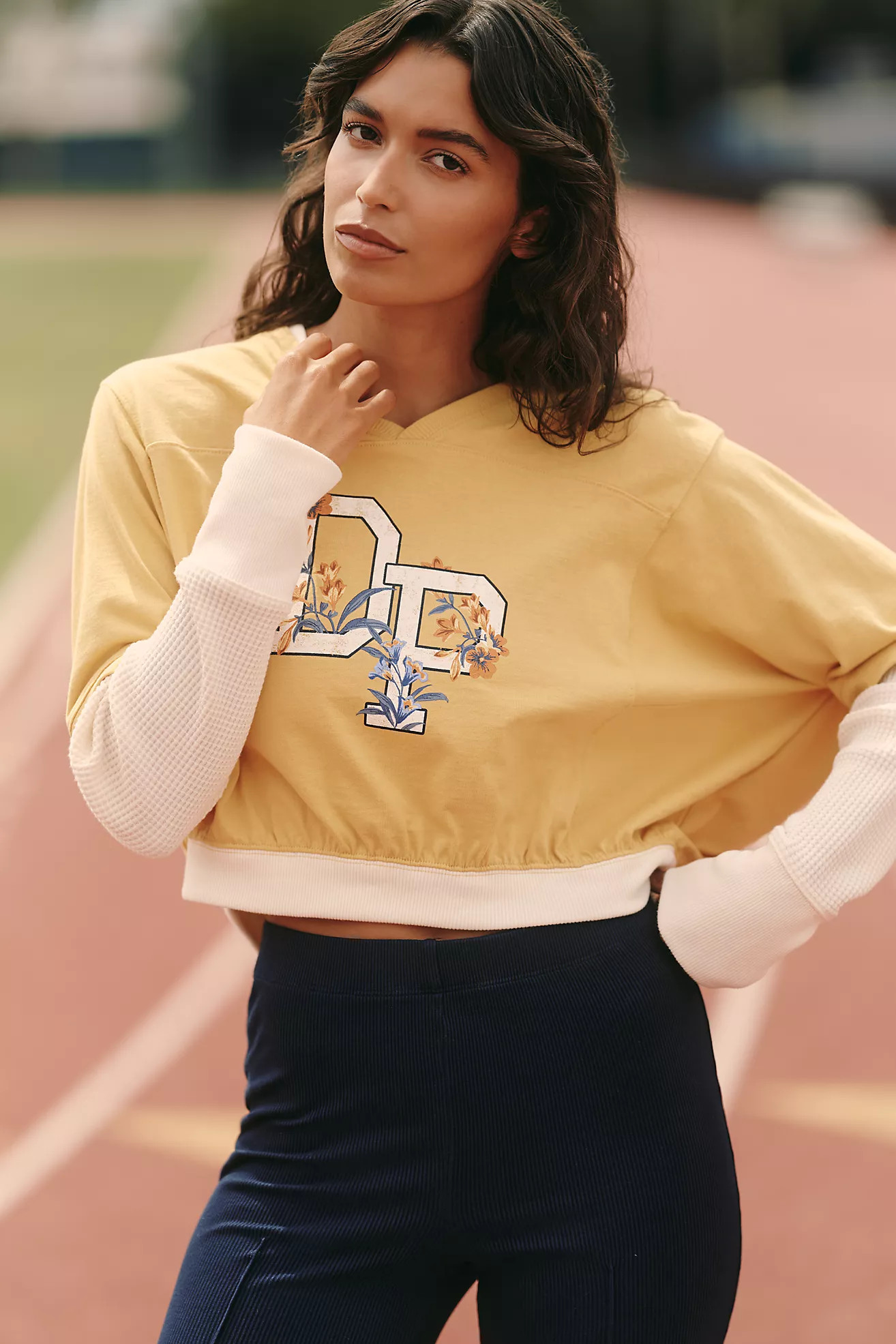 Daily Practice Coin Toss Crop Top | Anthropologie (US)