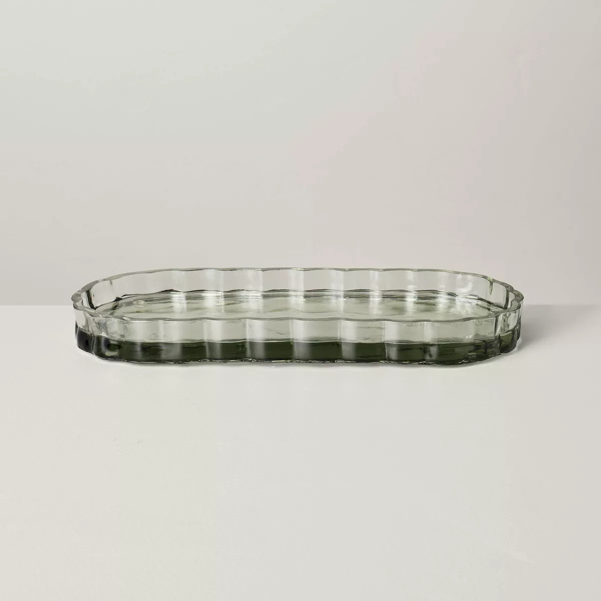 Fluted Glass Bathroom Tray Light Green - Hearth & Hand™ with Magnolia | Target
