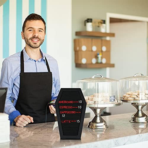 Qeeenar 2 Pieces Black Felt Coffin Letter Board Felt Changeable Letter Board with Letters and Number | Amazon (US)