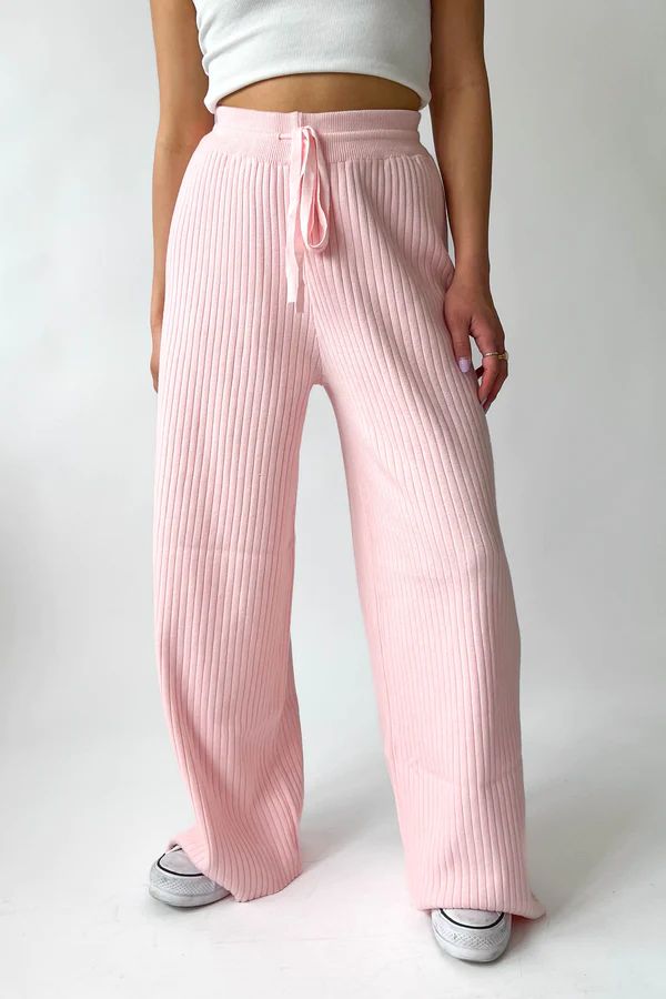 Unwritten Love Knit Pants in Baby Pink | Grey Bandit