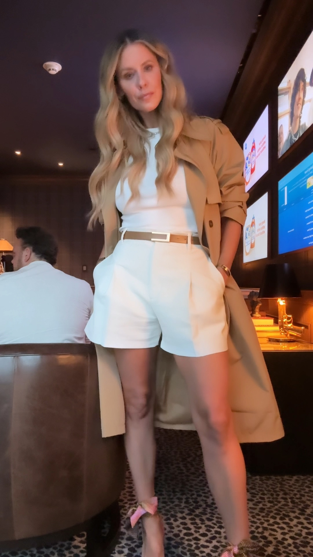 If you don’t own a trenchcoat, this is your sign to grab THIS ONE from Abercrombie NOW! It’s so luxe looking and the details are impeccable. // Wearing a small in trench, tee, and shorts. Go up one half size in heels  

#LTKstyletip #LTKfindsunder100 #LTKshoecrush