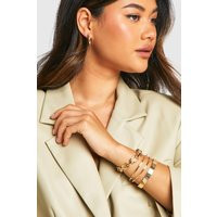 boohoo Women's Chunky Bangle Bracelet Pack in Gold | Boohoo.com (UK & IE)