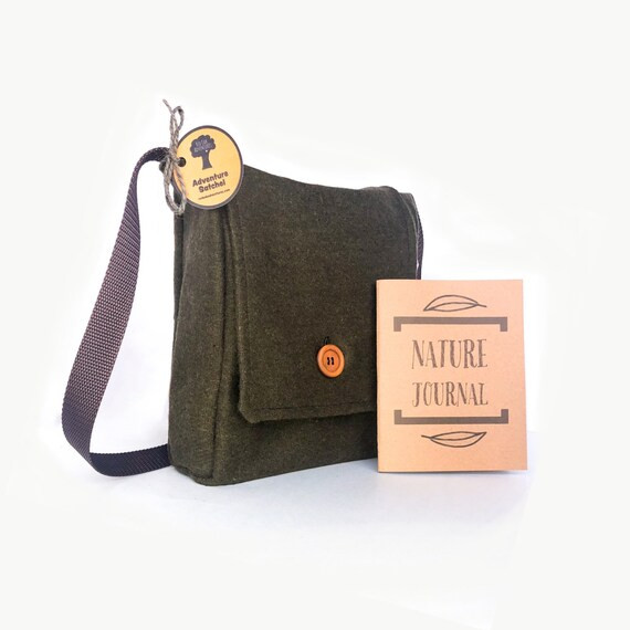 Kid's Satchel Handbag with Nature Journal - Hiking Backpack - Crossbody Messenger Bag for Boys, W... | Etsy (US)