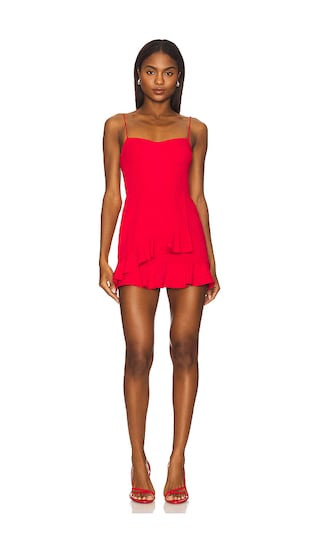 x REVOLVE Magnolia Romper in Lipstick | Revolve Clothing (Global)