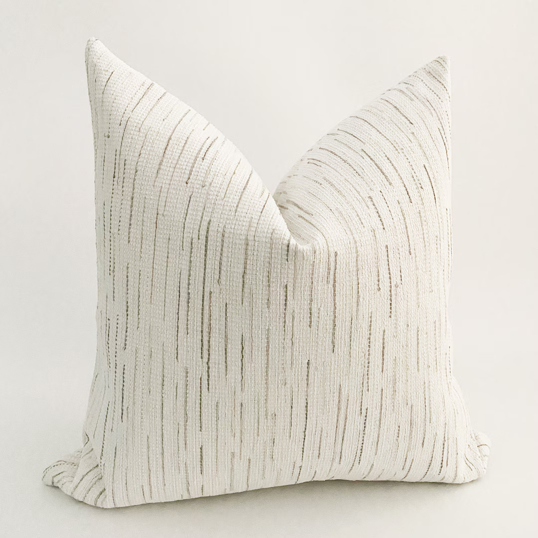 Vanilla Beige Pillow Cover, Striped Pillow Cover, Minimal Pillow Cover, Designer Pillow, Cream an... | Etsy (CAD)