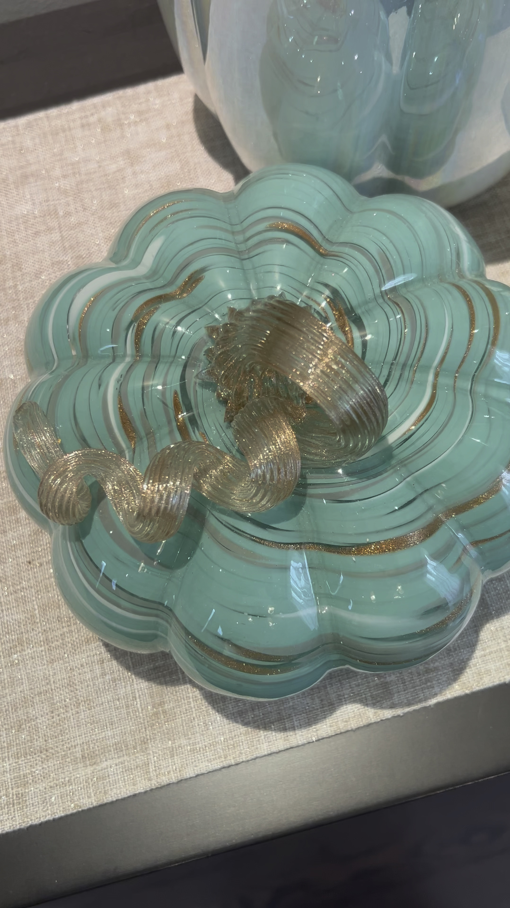 Hand blown glass pumpkins 

#LTKSeasonal #LTKVideo #LTKFallSale