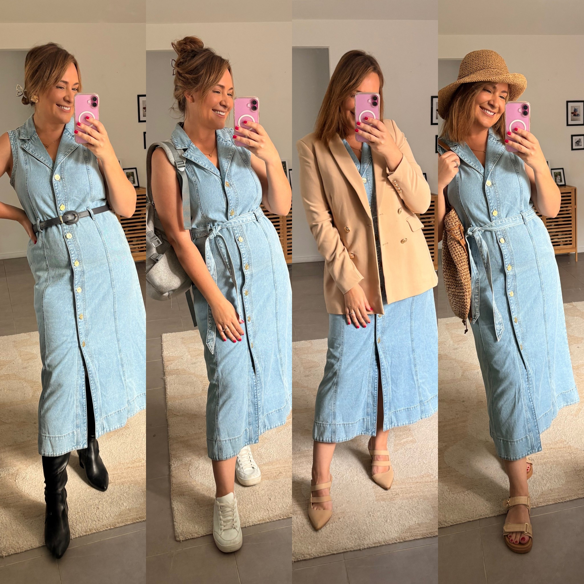 One denim dress… styled FOUR ways and honestly I’m obsessed 👖✨

Wearing size 12 :) 

The other styles are older, but I’ll try and link what I can find. 

This Target denim midi dress is one of those wardrobe pieces that works hard. You can style it casually with sneakers, elevate it with a blazer and heels, add boots for cooler days or keep it relaxed for weekends and holidays.

If you love pieces that mix and match easily, this is such a good one to have in your wardrobe. The waist tie gives shape, the midi length feels flattering and the denim makes it super versatile for everyday wear.

Perfect for:
casual outfits
school runs
weekend wear
workwear styling
travel outfits
mum-friendly fashion

#LTKaustralia #LTKmidsize #LTKdatenight