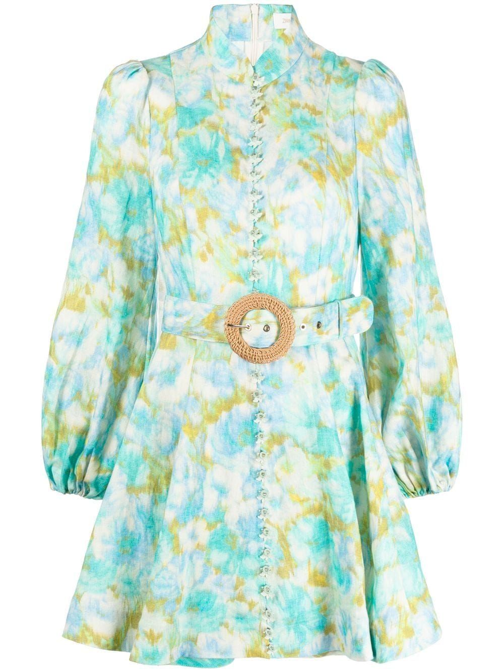 Aqua Ikat Foral print dress | Farfetch Global