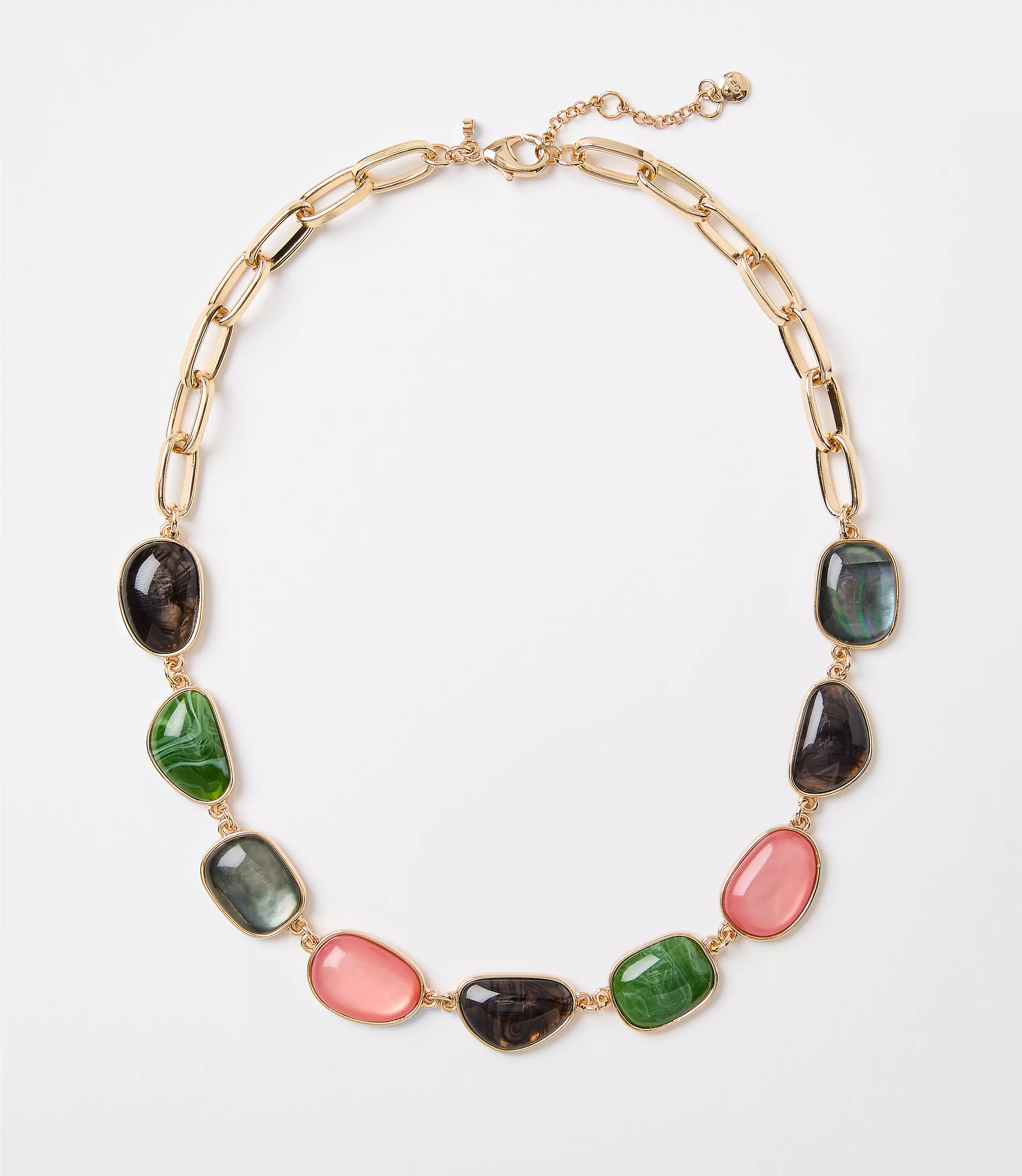 Marbleized Statement Necklace | LOFT