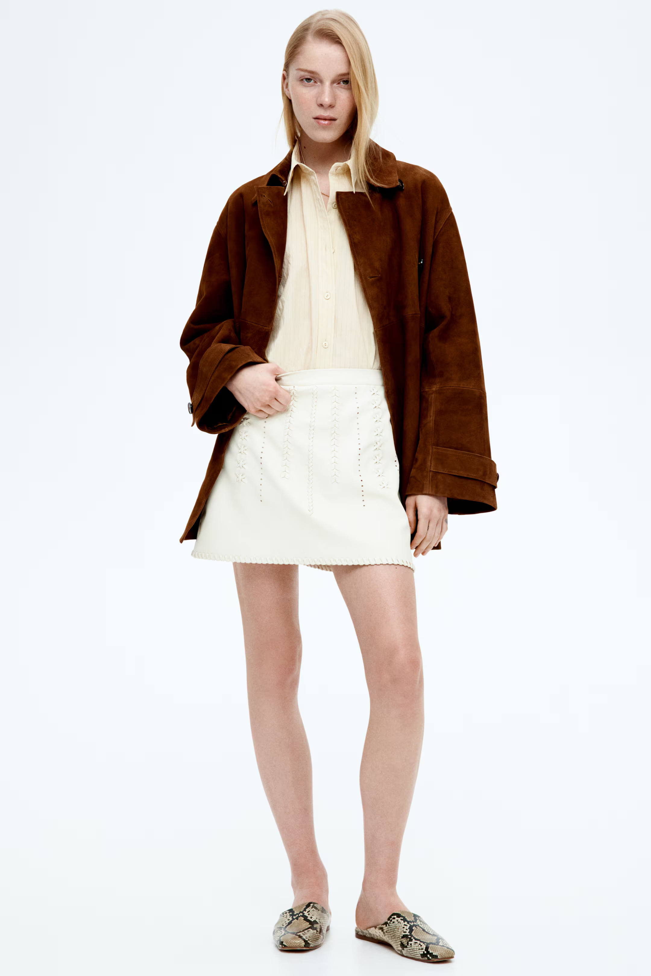 Double-breasted suede jacket | H&M (UK, MY, IN, SG, PH, TW, HK)