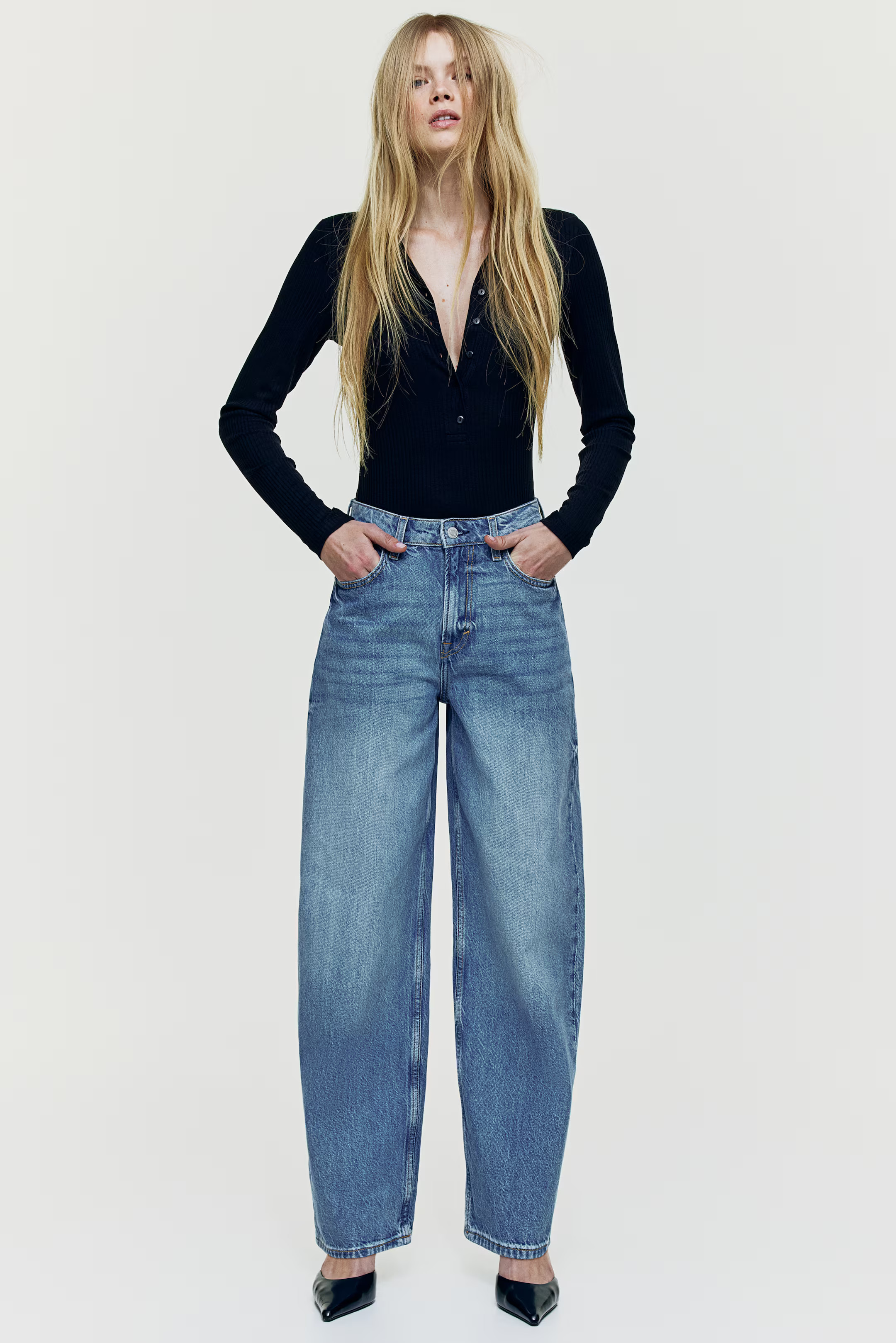 High Rise Wide Leg Baggy Jeans | H&M (US + CA)