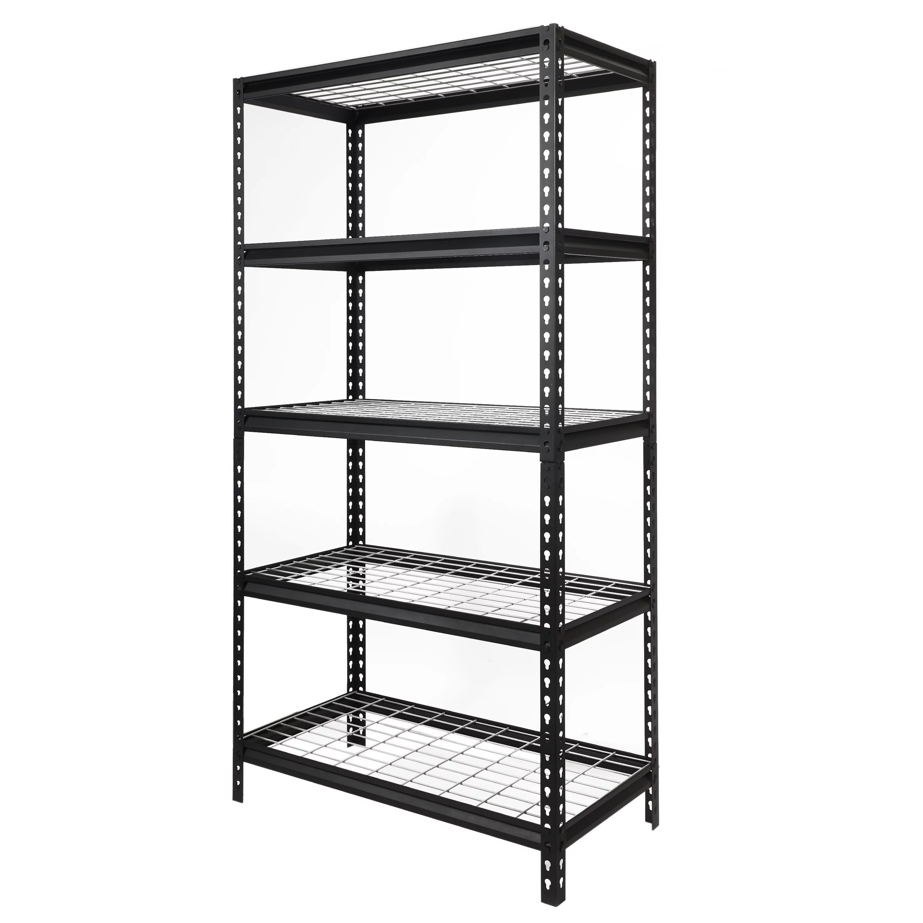 WORKPRO 36" W x 18" D x 72" H 5-Shelf Freestanding Shelves, Storage Rack, Black - Walmart.com | Walmart (US)