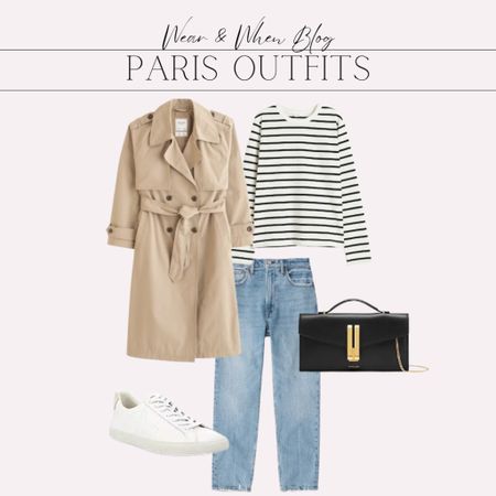 Paris outfit idea / fall outfit idea / causal outfit idea / travel outfit idea 

Trench coat
Striped tee
Straight leg jeans
Sneakers

#LTKSeasonal #LTKunder50 #LTKunder100