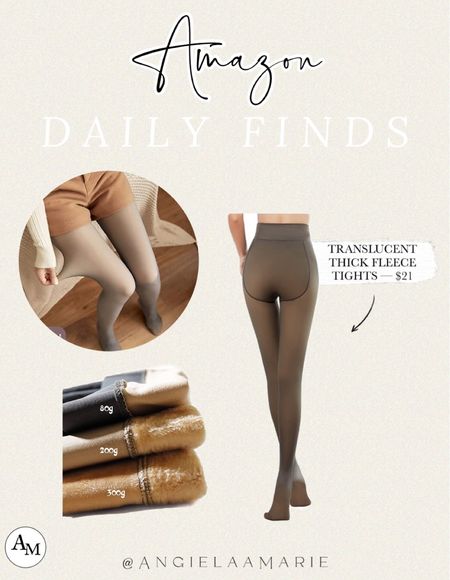 Daily Amazon Finds 🤩 Fake translucent tights. Looks like pantyhose, but lined with thick fleece that won’t run! 

Amazon fashion. Target style. Walmart finds. Maternity. Plus size. Winter. Fall fashion. White dress. Fall outfit. SheIn. Old Navy. Patio furniture. Master bedroom. Nursery decor. Swimsuits. Jeans. Dresses. Nightstands. Sandals. Bikini. Sunglasses. Bedding. Dressers. Maxi dresses. Shorts. Daily Deals. Wedding guest dresses. Date night. white sneakers, sunglasses, cleaning. bodycon dress midi dress Open toe strappy heels. Short sleeve t-shirt dress Golden Goose dupes low top sneakers. belt bag Lightweight full zip track jacket Lululemon dupe graphic tee band tee Boyfriend jeans distressed jeans mom jeans Tula. Tan-luxe the face. Clear strappy heels. nursery decor. Baby nursery. Baby boy. Baseball cap baseball hat. Graphic tee. Graphic t-shirt. Loungewear. Leopard print sneakers. Joggers. Keurig coffee maker. Slippers. Blue light glasses. Sweatpants. Maternity. athleisure. Athletic wear. Quay sunglasses. Nude scoop neck bodysuit. Distressed denim. amazon finds. combat boots. family photos. walmart finds. target style. family photos outfits. Leather jacket. Home Decor. coffee table. dining room. kitchen decor. living room. bedroom. master bedroom. bathroom decor. nightsand. amazon home. home office. Disney. Gifts for him. Gifts for her. tablescape. Curtains. Apple Watch Bands. Hospital Bag. Slippers. Pantry Organization. Accent Chair. Farmhouse Decor. Sectional Sofa. Entryway Table. Designer inspired. Designer dupes. Patio Inspo. Patio ideas. Pampas grass.

#LTKsalealert #LTKunder50 #LTKstyletip #LTKbeauty #LTKbrasil #LTKbump #LTKcurves #LTKeurope #LTKfamily #LTKfit #LTKhome #LTKitbag #LTKkids #LTKmens #LTKbaby #LTKshoecrush #LTKswim #LTKtravel #LTKunder100 #LTKworkwear #LTKwedding #LTKSeasonal  #LTKU #LTKHoliday #LTKCyberweek 

