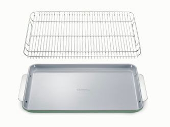 Caraway Sage Baking Sheet & Cooling Rack Duo - Non-Toxic, Non-Stick, Ceramic Bakeware | Caraway
