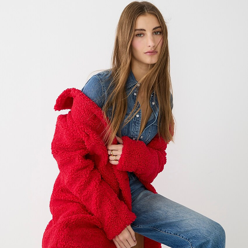 Teddy sherpa lady coat | J. Crew US