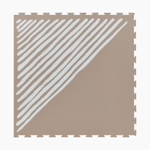 Toddlekind Haven Foam Play Mat | Sandy Lines Collection in Tan Size 4X6 | Babylist