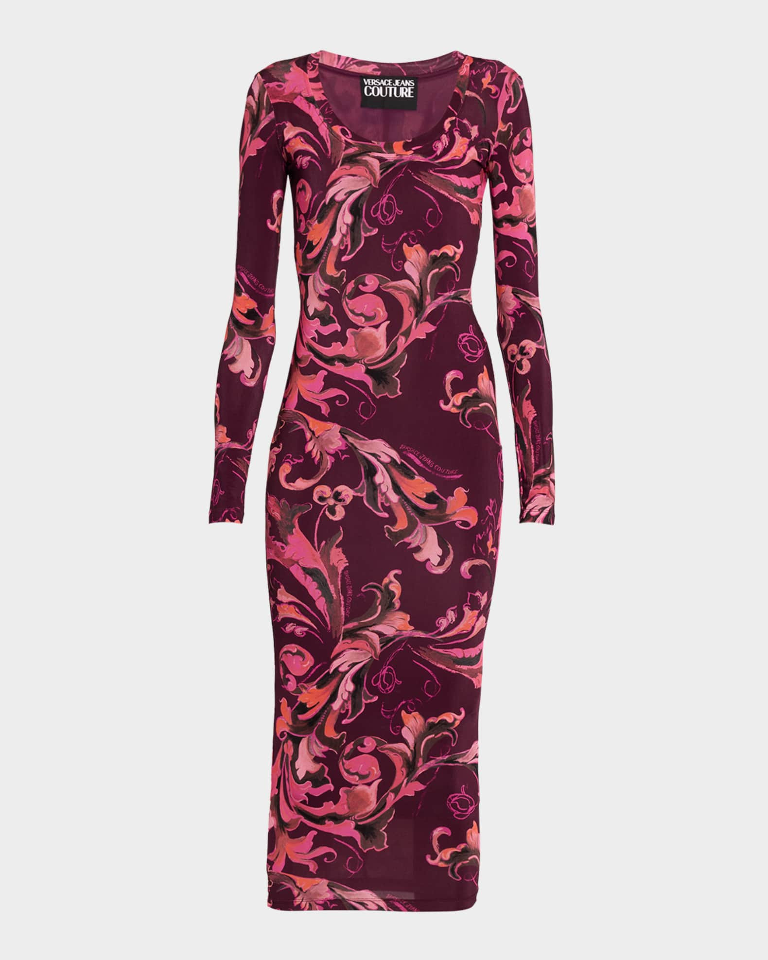 Porcelain Barocco Bodycon Midi Dress | Neiman Marcus