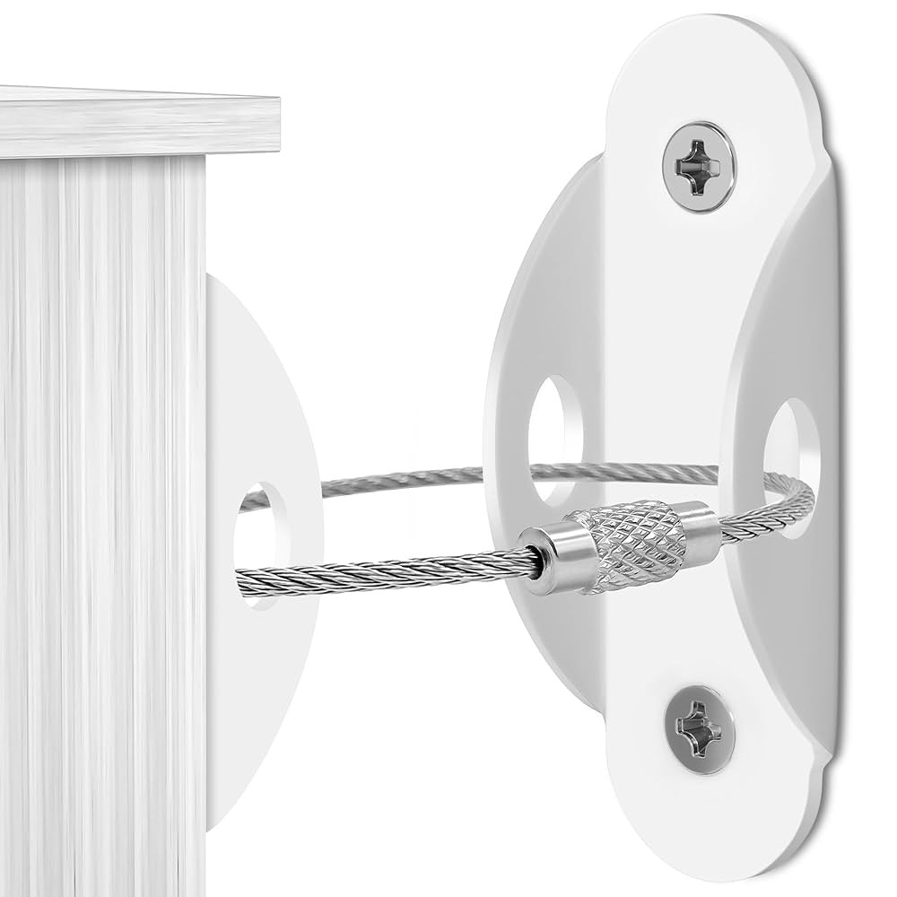 4our Kiddies 10 Pack Furniture Anchors for Baby Proofing, Anti Tip Furniture Wall Anchors, Secure 400 Pounds Cabinet, Bookcase, Dresser to Wall, Earthquake Furniture Straps for Child Safety | Amazon (US)