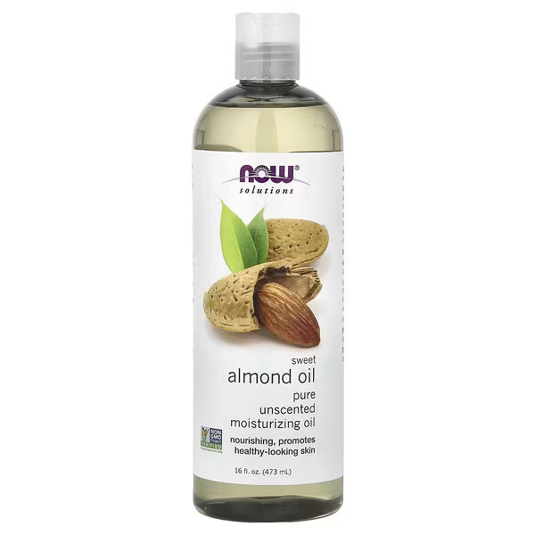 NOW Foods, Solutions, Sweet Almond Oil, Pure Moisturizing Oil, Unscented, 16 fl oz (473 ml) | iHerb