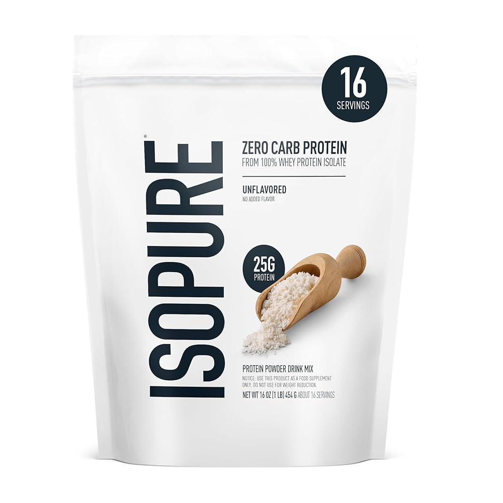 Isopure Zero Carb 100% Pure Whey Isolate Protein Powder, Lactose Free, Gluten Free, with Vitamins... | Amazon (US)