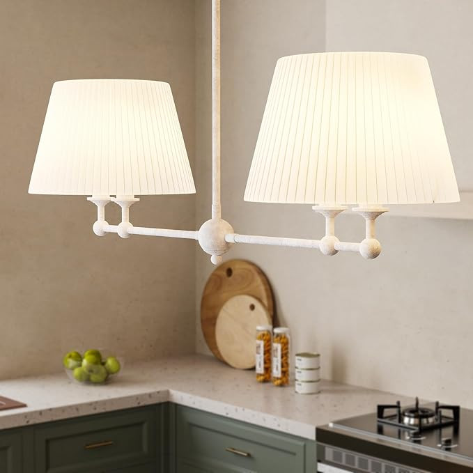 Maxax 4-Light Linear Chandelier Kitchen Island Light Fixture for Dining Room, Modern Kitchen Pend... | Amazon (US)