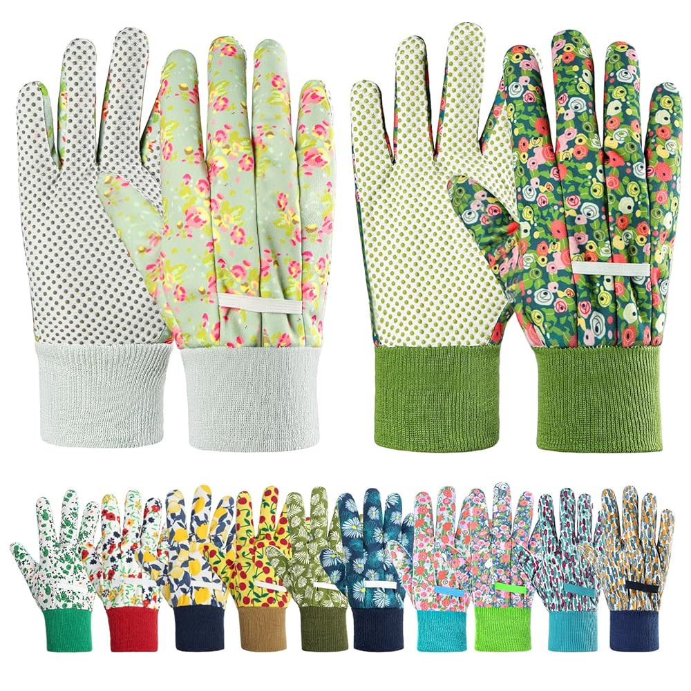Floral Gardening Gloves for Women/Ladies, Non-Slip Grip Garden Work Gloves, Comfortable Thorn Pro... | Amazon (US)