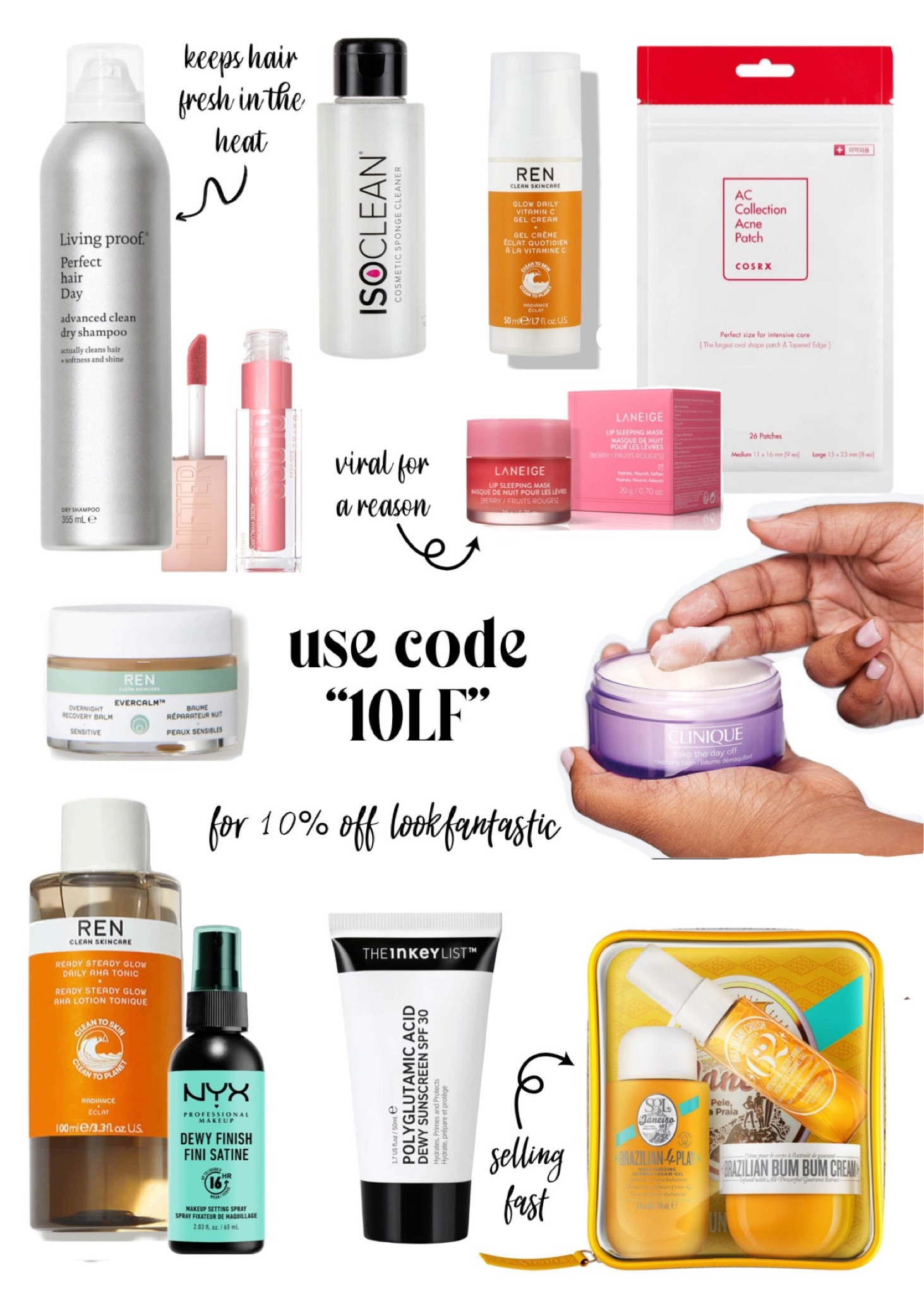 use code “10LF” for 10% off summer essentials at lookfantastic usa ☺️. i use and love every one of the products here - especially recommend the sol de janeiro travel kit as the minis are the perfect size and the carry case is so useful. the clinique cleansing balm is also incredible & amazing for sensitive skin 🤌🏻

#LTKsalealert #LTKtravel #LTKbeauty