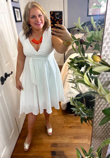 It’s cold and rainy today here in New England today. However, I’m just biding my time until it’s warm enough to wear this beautiful, AFFORDABLE white dress. Runs true to size, pull on style with waist tie.
Easter dress, Easter outfit, spring outfit, white dress, date night outfit, vacation outfit 

#LTKfindsunder50 #LTKover40 #LTKSeasonal