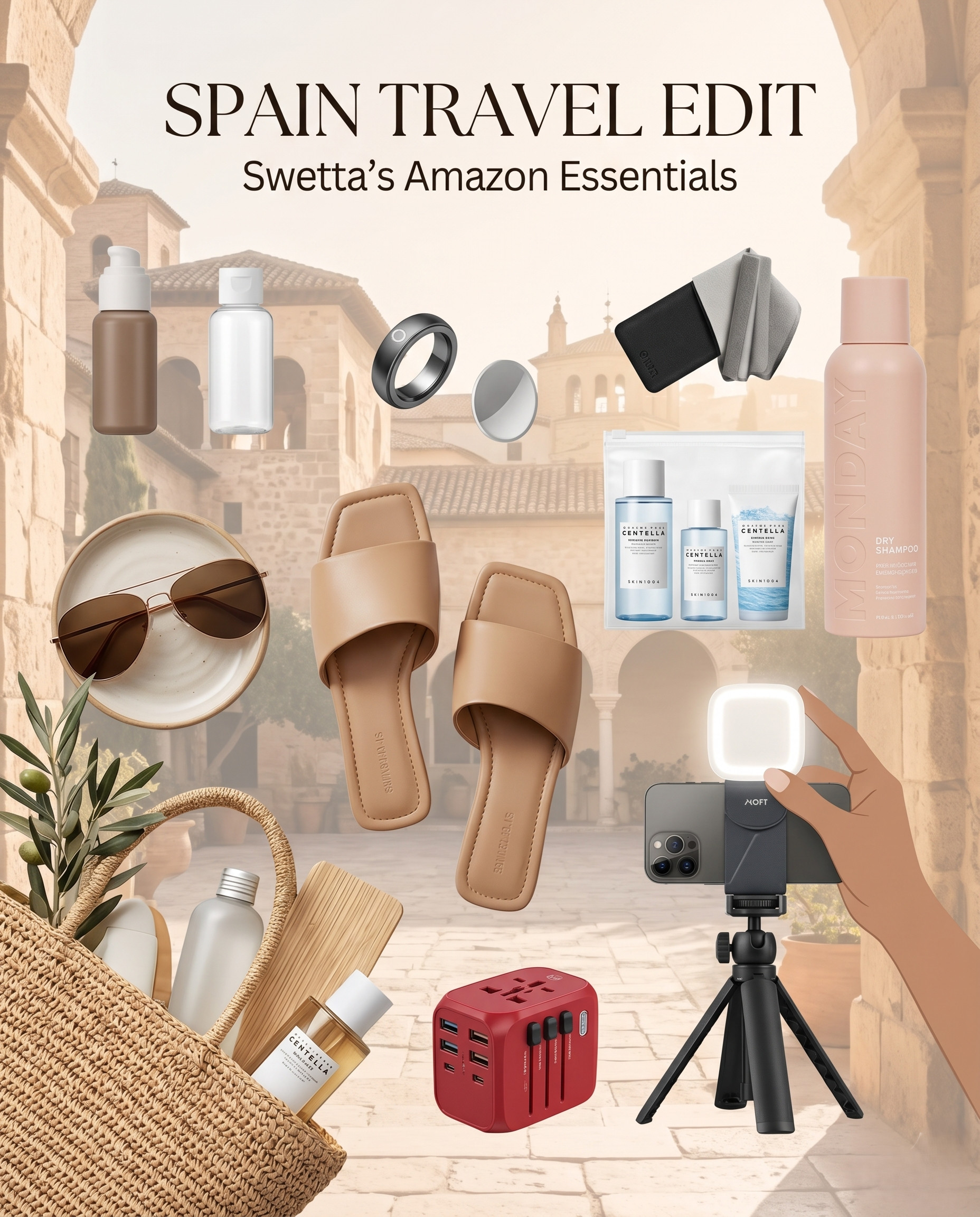 Spain Travel Essentials: What I Actually Used 🇪🇸✈️

A little European summer recap! So many of you asked about my travel essentials during my recent trip to Spain, so I rounded up the exact Amazon finds that saved me. From capturing the perfect content in Barcelona to keeping my skin glowing and my outfits effortlessly chic, these are the unsung heroes of my packing list. 

 #LTKvlog #LTKSeasonal #LTKTravel