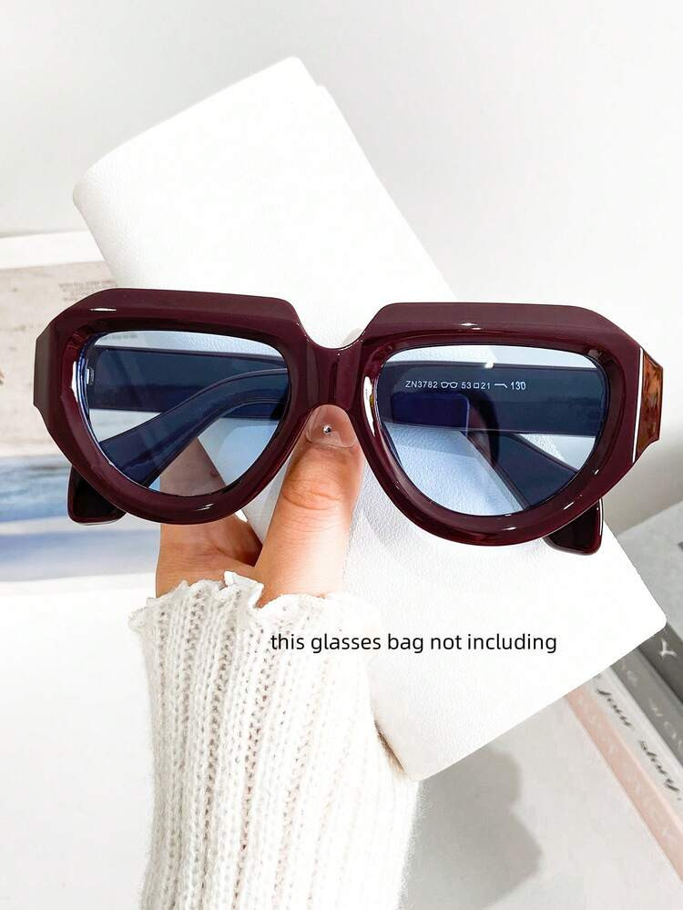 New Retro Thick Frame Cat Eye Fashion Fashion Glasses For Women & Men, Simple & Versatile, Suitable For Beach, Parties, Streetwear, Daily Wear For Summer Beach Vacation,Outdoor,Travel | SHEIN