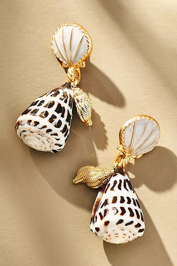 Speckled Shell Drop Earrings | Anthropologie (US)