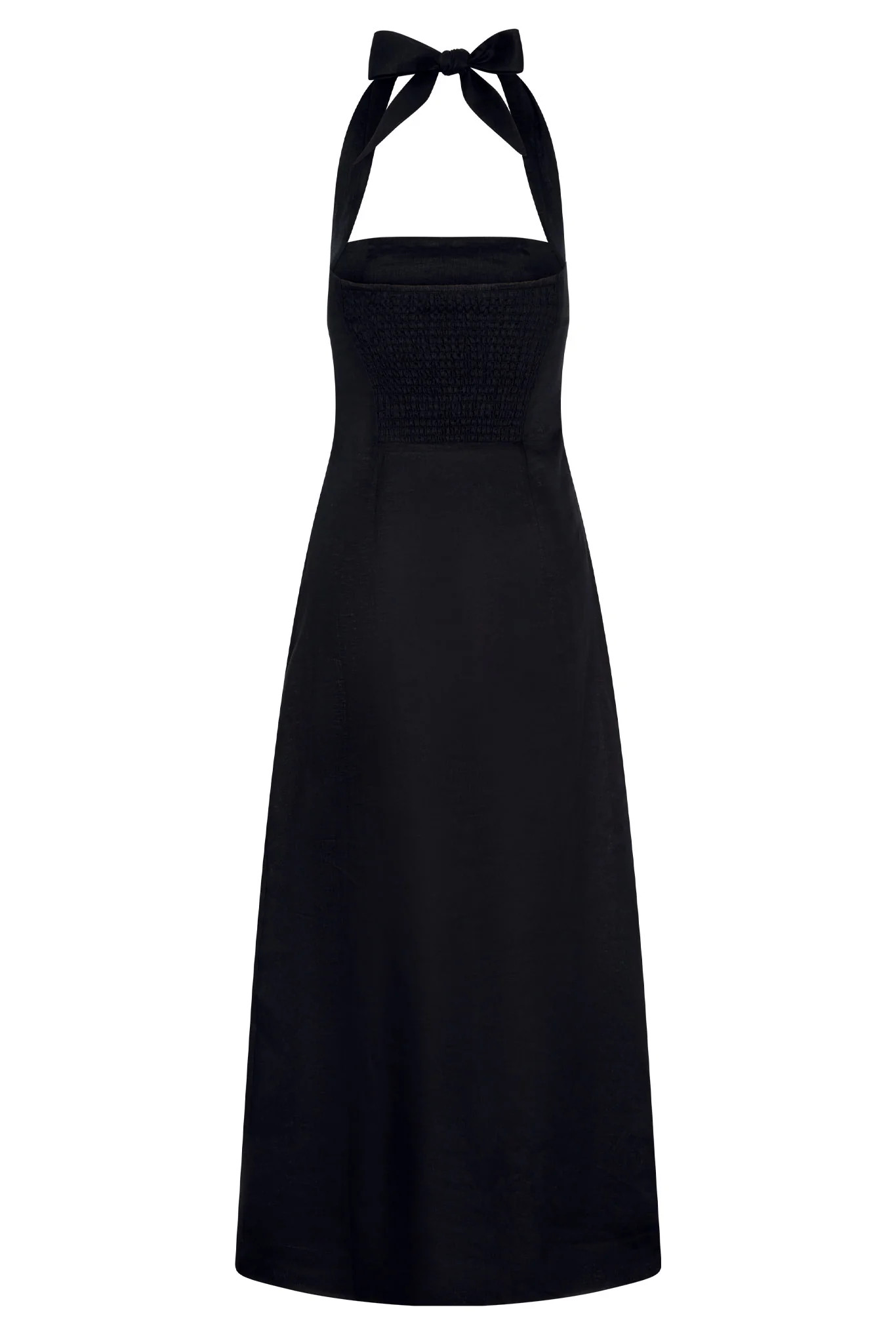 Montserrat Dress - Black Linen | Monday Swimwear