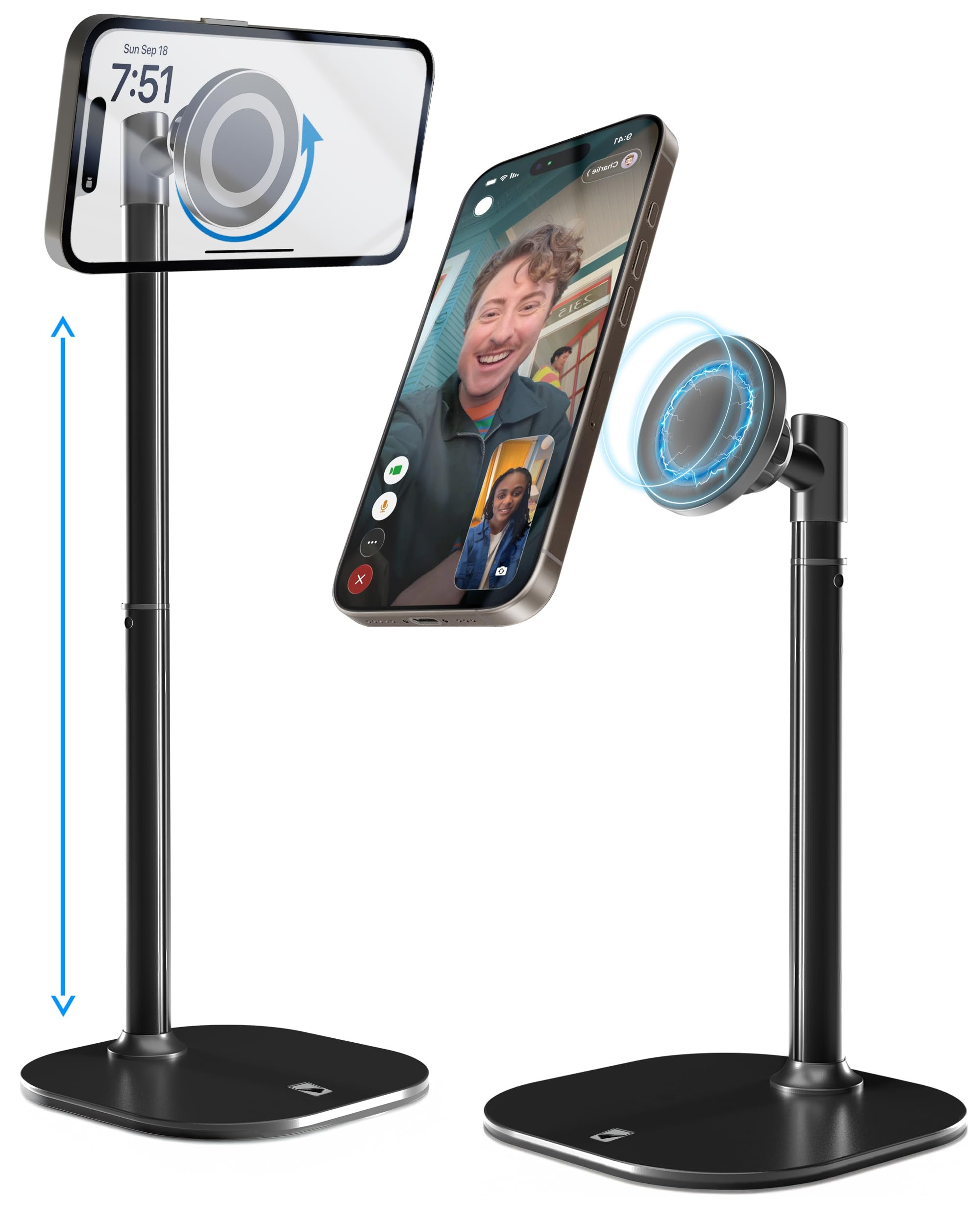 COOPER MagStand, Adjustable Magnetic iPhone Stand for Desk & Phone Holder for Video Recording, Co... | Amazon (US)