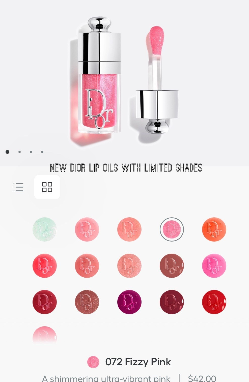 New Dior Lip Oils in Limited Shades. Including Fizzy Pink, Peach. 

#LTKSeasonal #LTKBeauty