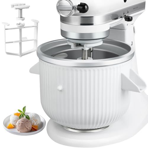 Ice Cream Maker Attachment for KitchenAid Stand Mixer, 2 Quart Frozen Yogurt Ice Cream & Sorbet G... | Amazon (US)