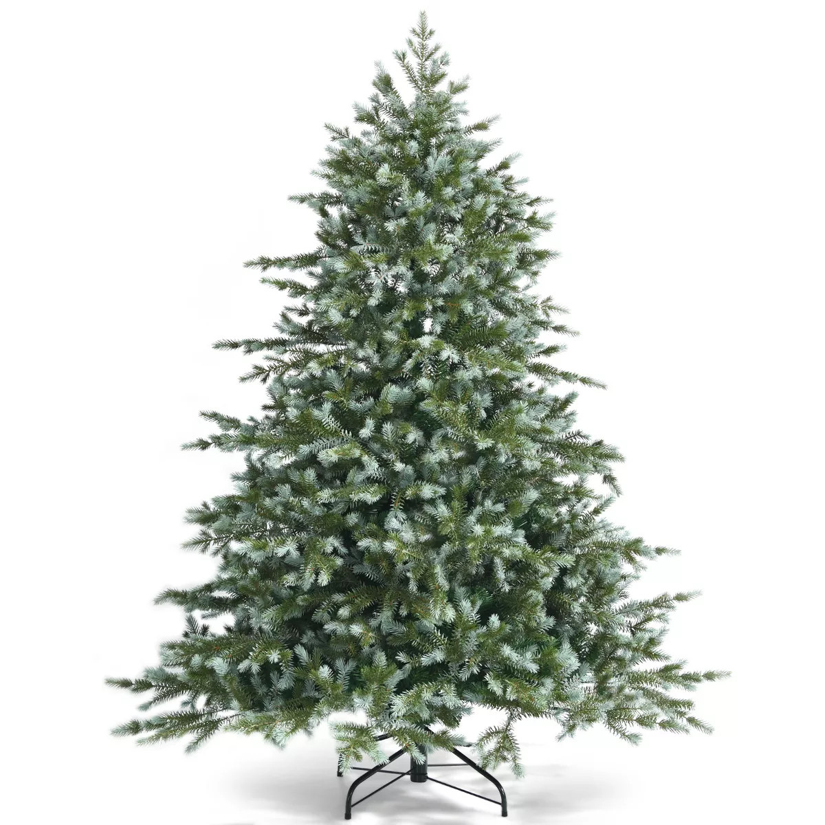 Tangkula 8ft Evergreen Artificial Christmas Tree, Mixed PE & PVC Tree Metal Stand Included, Unlit... | Target