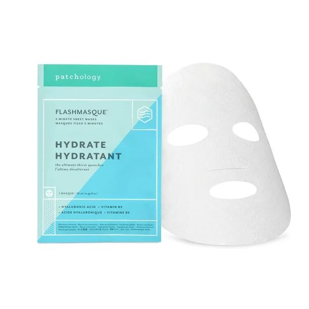 Patchology FlashMasque Hydrate 5 Minute Sheet Mask Single - Walmart.com | Walmart (US)