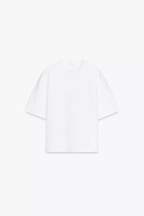 SHORT SLEEVE INTERLOCK SWEATSHIRT | Zara UK