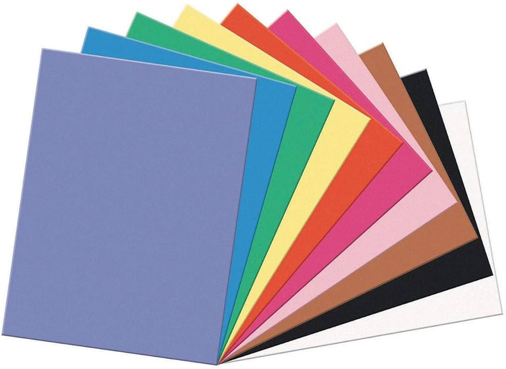 Prang® Groundwood Construction Paper, 18" x 24", Sky Blue (Pack of 50) | Amazon (US)