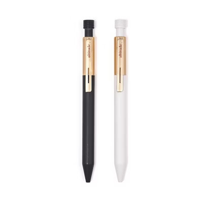 Altitude Supplies 2pk Ballpoint Pens – Gold, Refillable, Black Ink, 1.0mm Medium Point | Target