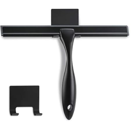 HIWARE All-Purpose Shower Squeegee for Shower Doors, Bathroom, Window and Car Glass - Black, Stai... | Amazon (US)