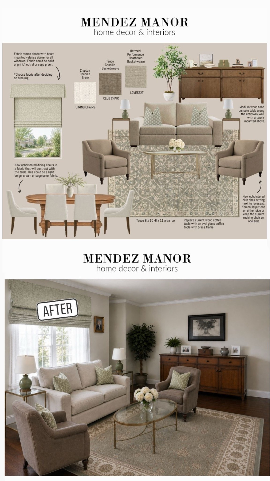 Living room before and after. 

Using the Big Sur recliner loveseat from Pottery Barn and two side chairs to create a cozy sitting area. 

Explore flat-rate virtual design packages at mendezmanor.com

#LTKHome