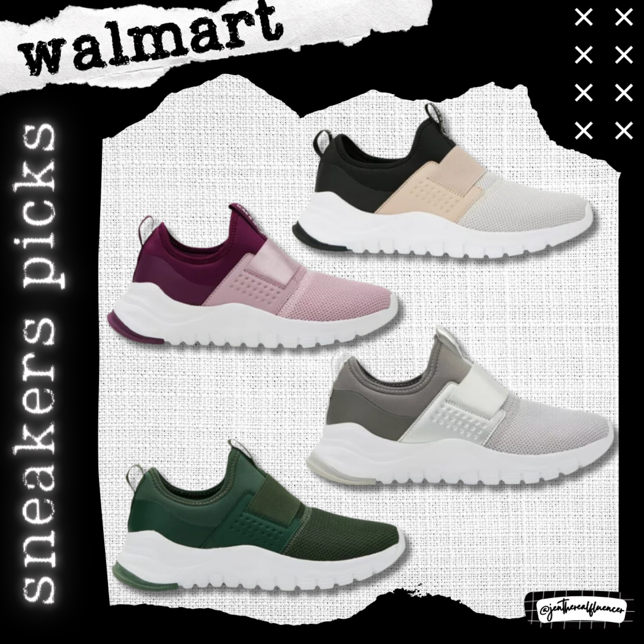 Love & Sports Women's Athleisure Slip-On Toggle Sneakers 