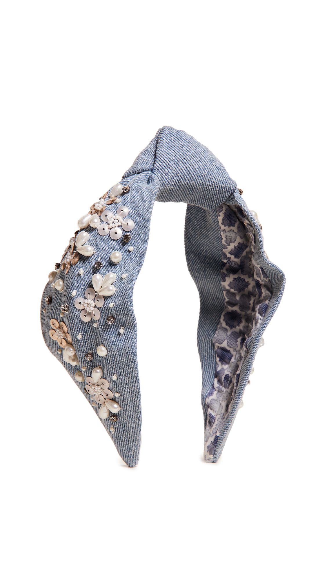 NAMJOSH Denim Embellished Headband | Shopbop