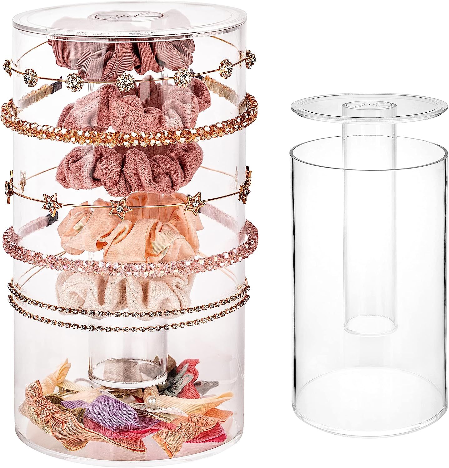 Headband and Scrunchie Holder with room on the bottom for small hair accessories. Clear Display, ... | Amazon (US)