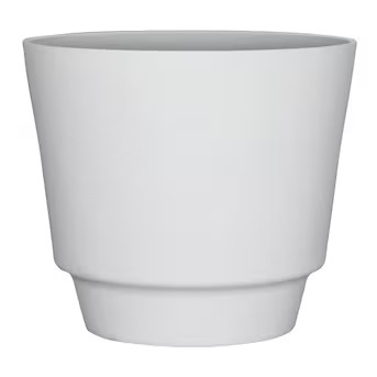 allen + roth 15.2-in W x 14-in H White Resin Contemporary/Modern Indoor/Outdoor Planter | Lowe's