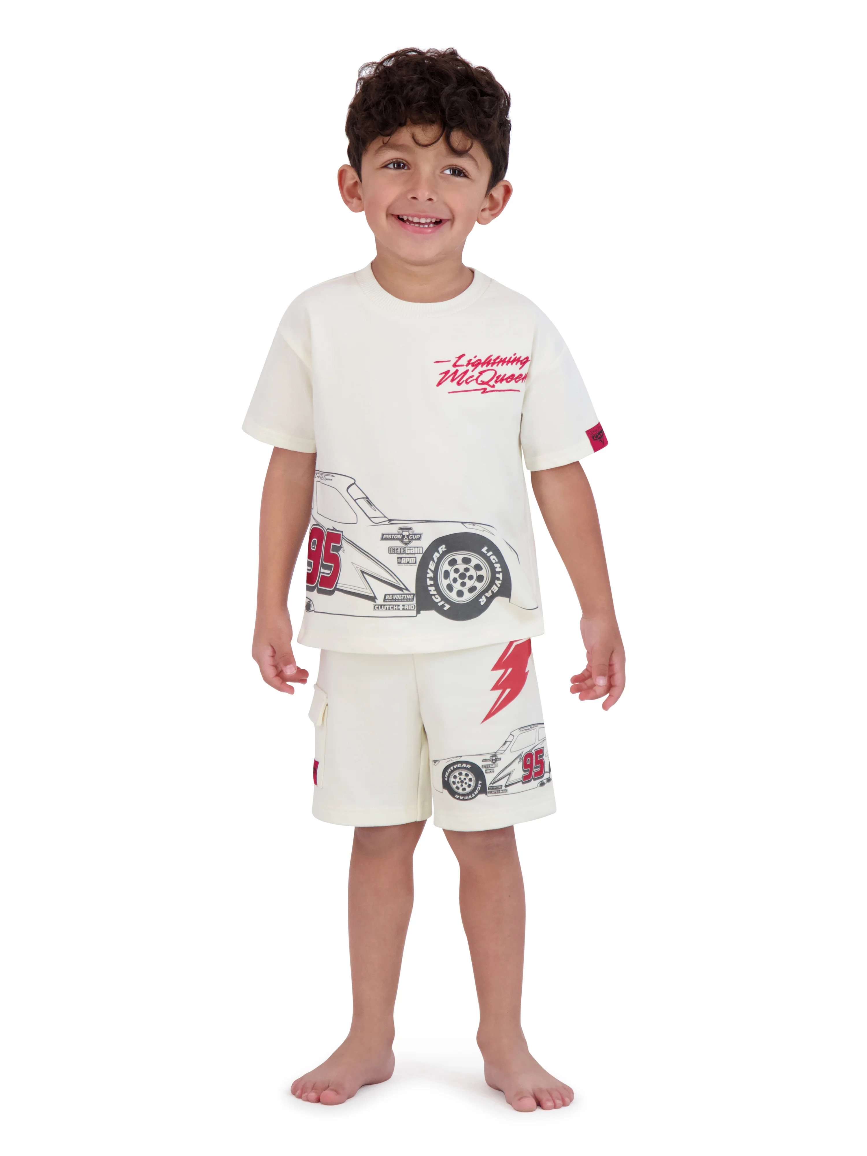 Disney Pixar Cars Toddler Graphic Tee and Shorts Set, 2-Piece, Sizes 12M-5T | Walmart (US)